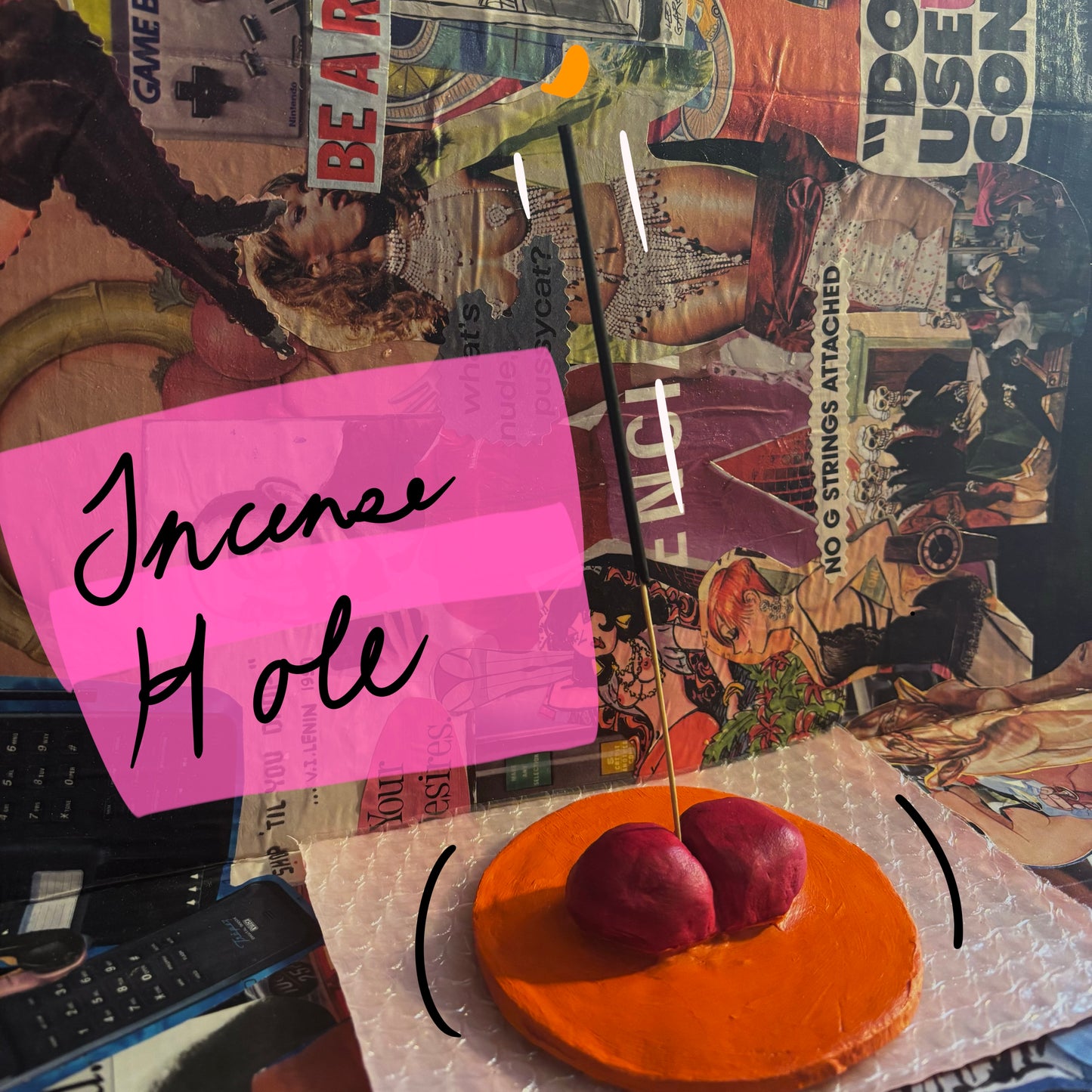 Incense Hole - PINK AND ORANGE
